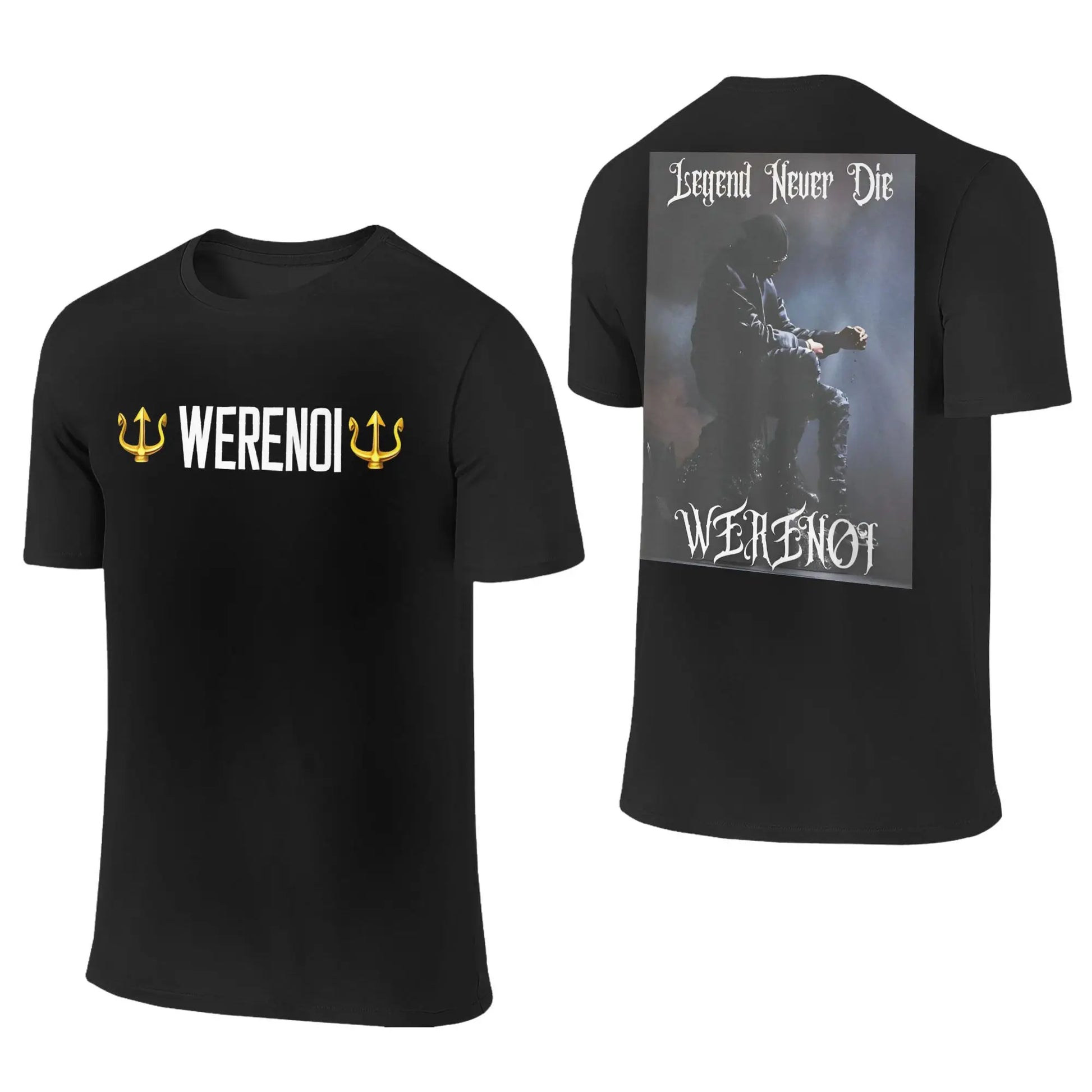 T-shirt Noir "Trident Gold" – Werenoi
