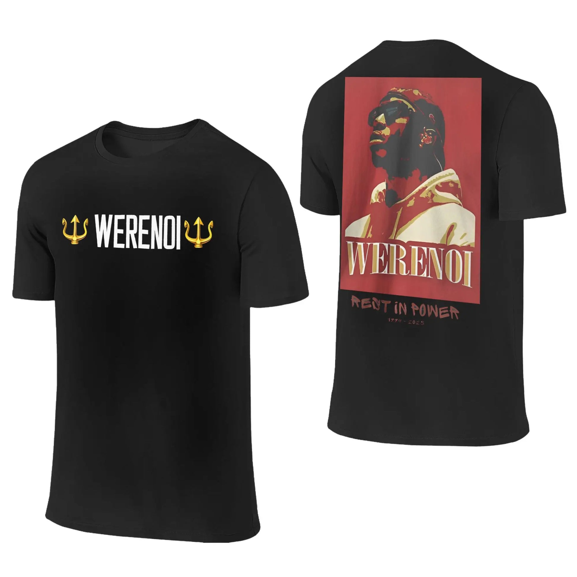 T-shirt Noir "Trident Gold" – Werenoi