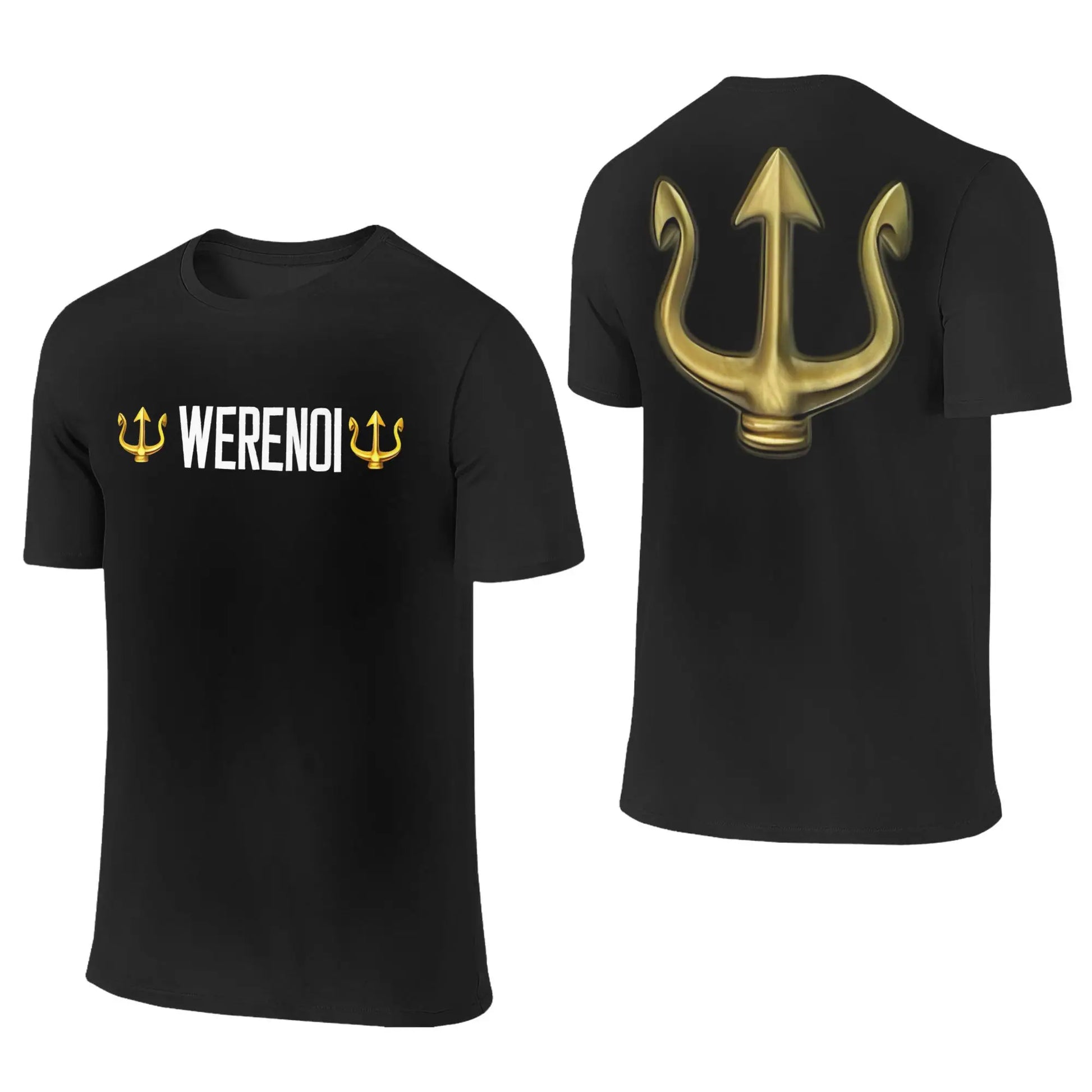 T-shirt Noir "Trident Gold" – Werenoi