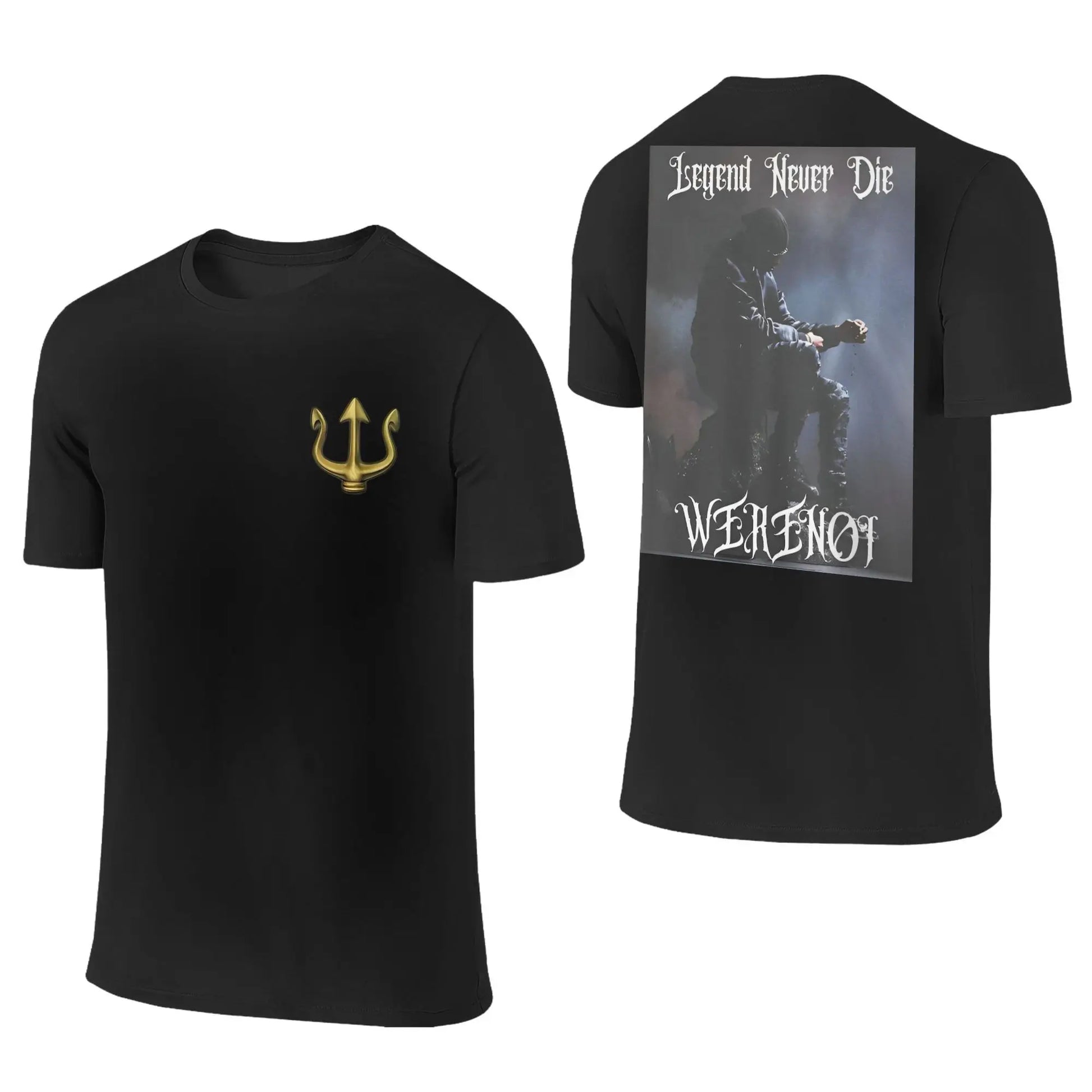 T-shirt Noir "Trident Gold" – Werenoi